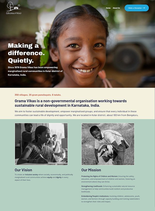 Grama Vikas Portfolio Website Examples