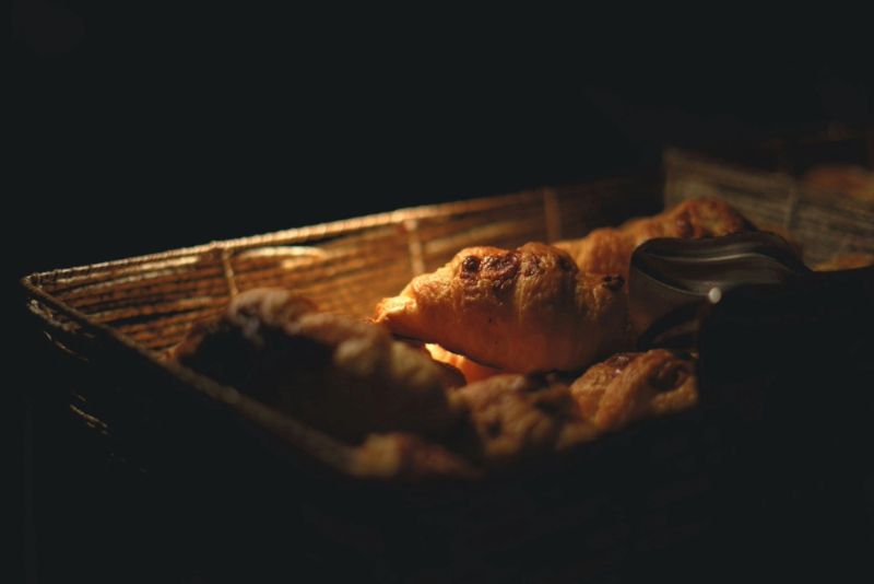 Fotografía de comida cruzada.