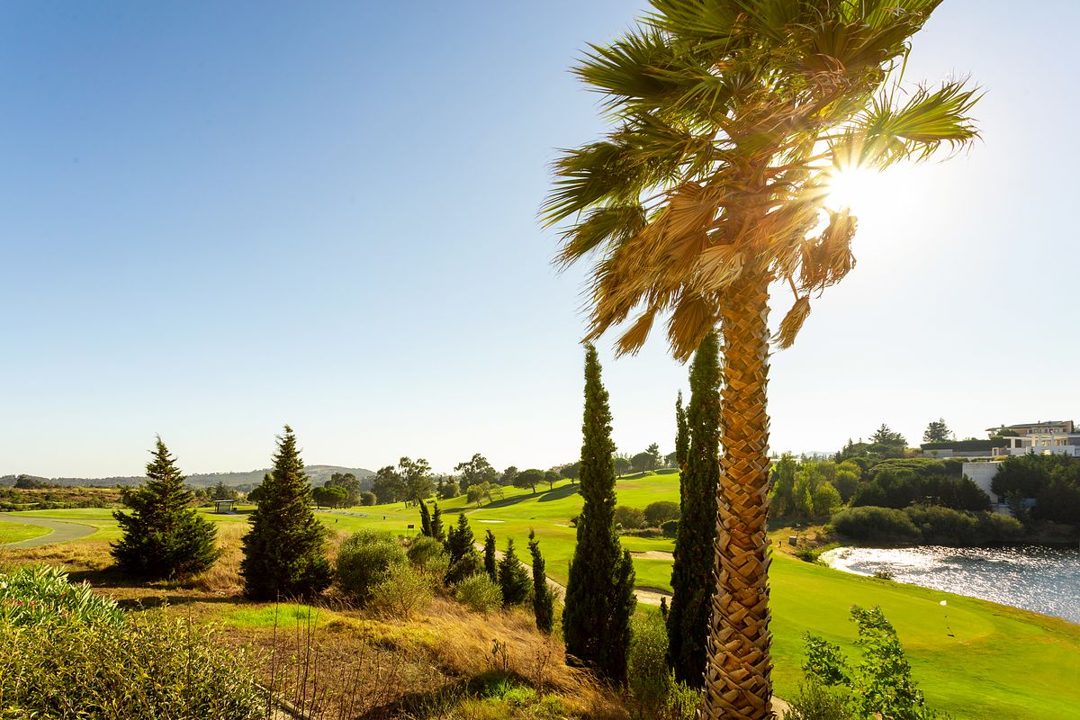 Vista sobre os campos de golfe do Belas Clube de Campo &ndash; fotografia de paisagem e arquitetura