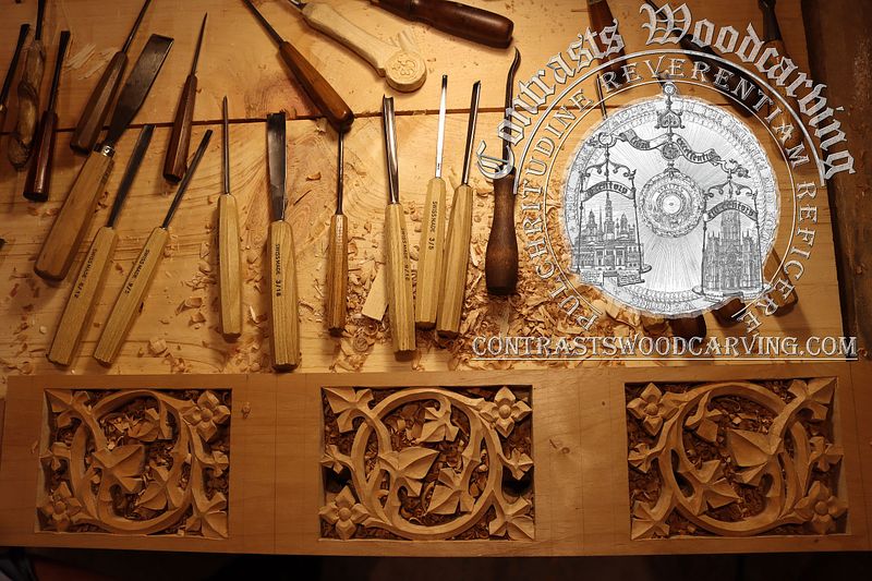 Carving a Pierced Foliate Panel