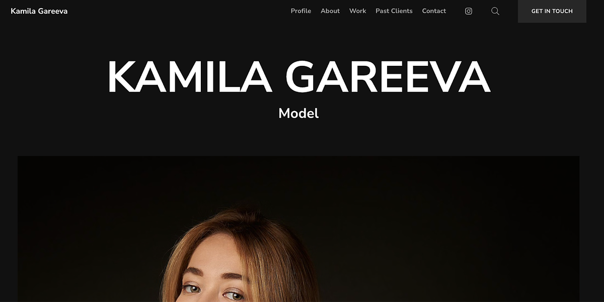 modellenportfolio van Kamila Gareeva