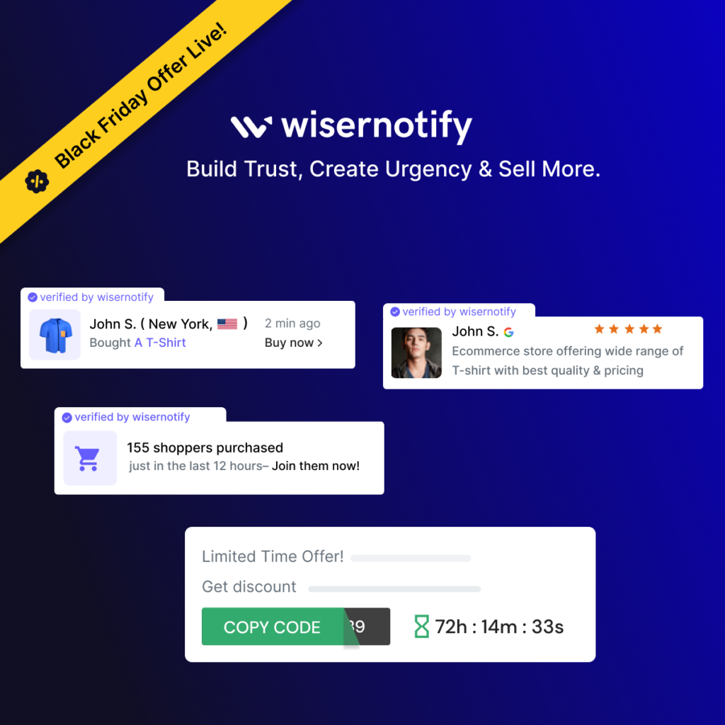 Wisernotify Black friday Deal