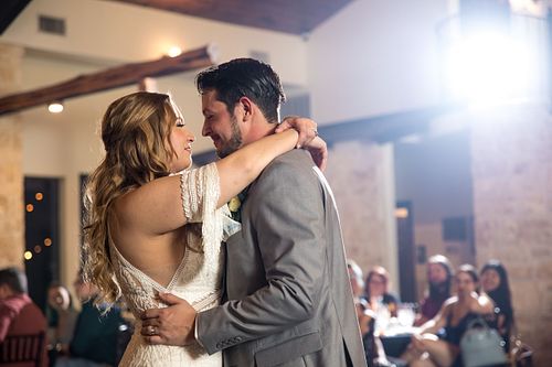 Marquardt Ranch Boerne wedding reception bride groom