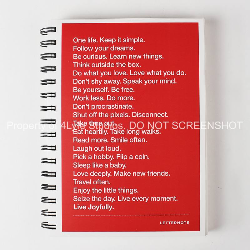 THE LETTERNOTE MANIFESTO - 2017 ORGANISER
