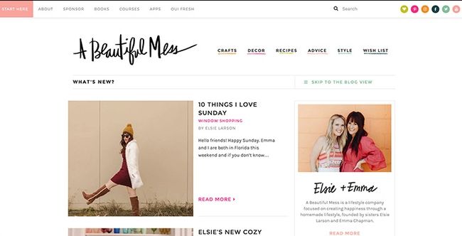 A Beautiful Mess melhores blogs para designers