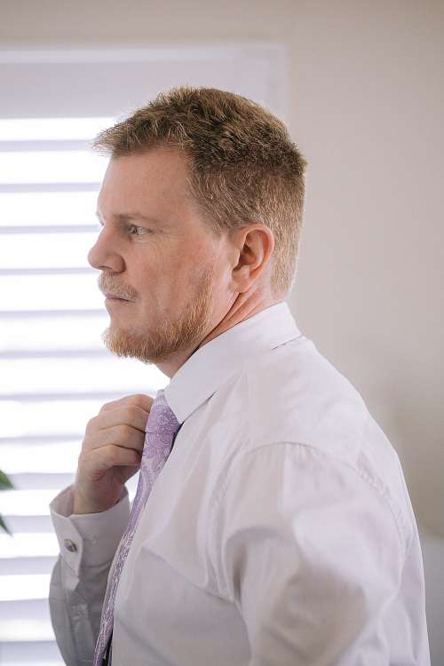 Groom Getting Ready