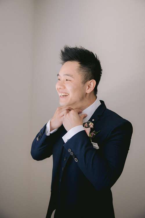 Groom Getting Ready