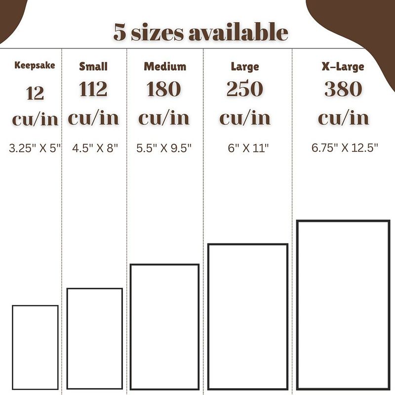 Thunder Strokes Wood Urn box for Ashes