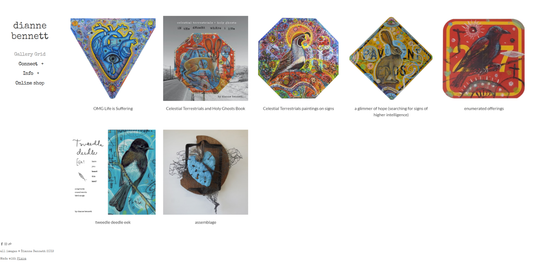 Dianne Bennet - Painter Portfolio Website