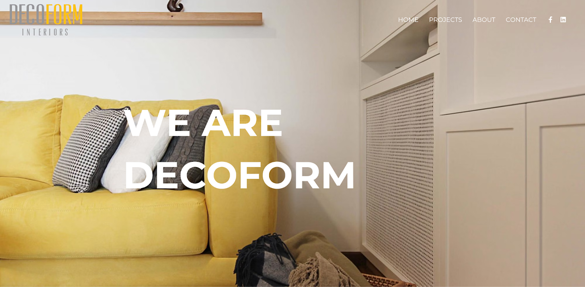 bedrijfswebsite van Decoform