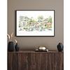 Sheffield in England Cityscape Illustration Capturing Historical Landmarks and Nostalgia