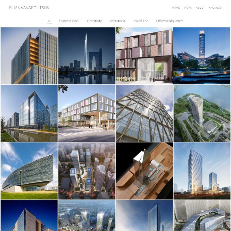 Elias Vavavourustos portfolio website