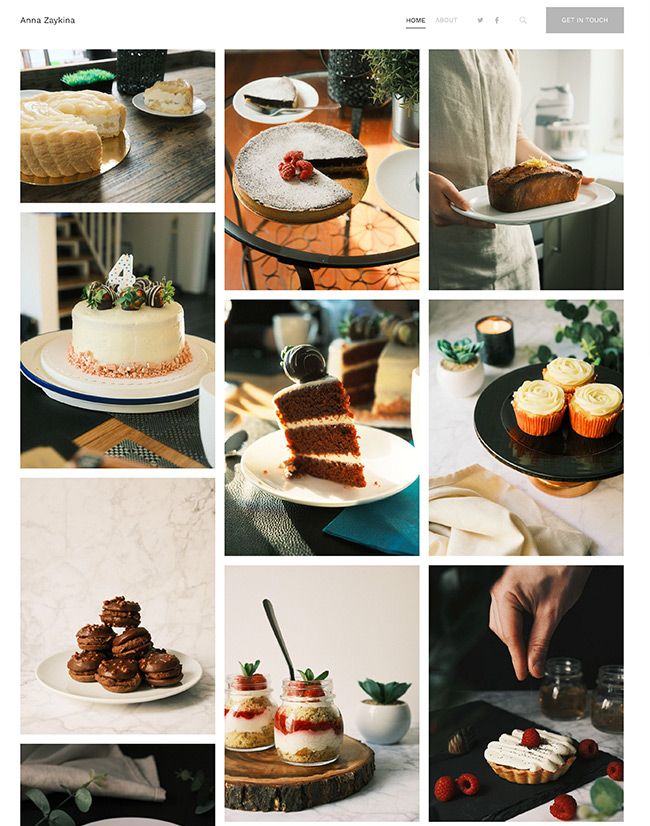 Anna Zaykina - Restaurant-Website-Seite