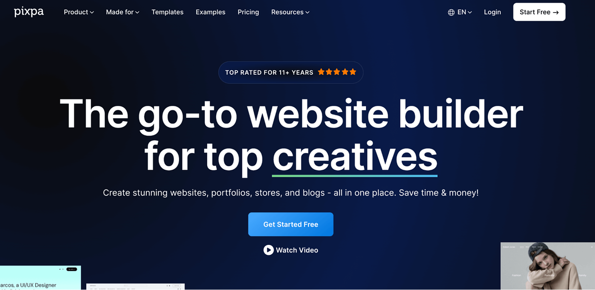 Zrzut ekranu z Pixpastrona główna