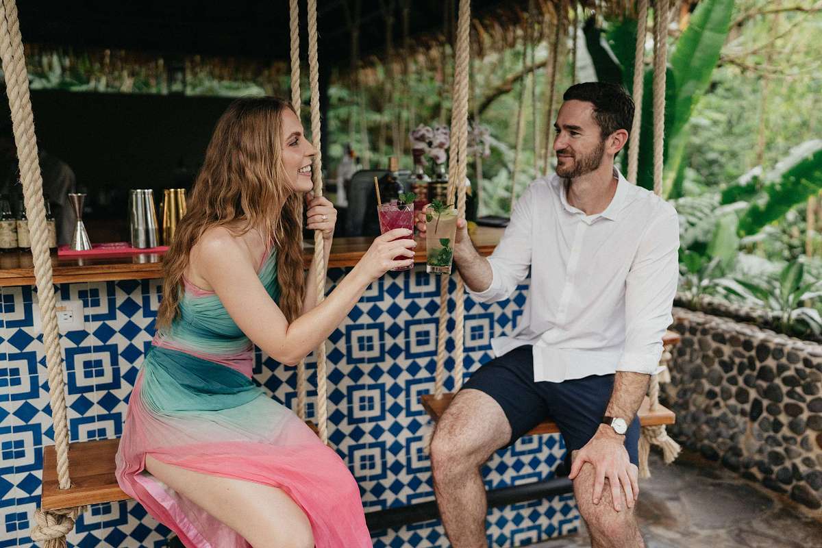Photographer capturing engagement at Nayara Springs Costa Rica