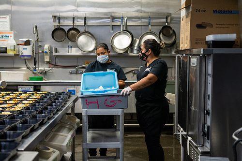 Candid moment at Homeboy Industries during the COVID-19 pandemic — photojournalism by David Andrade