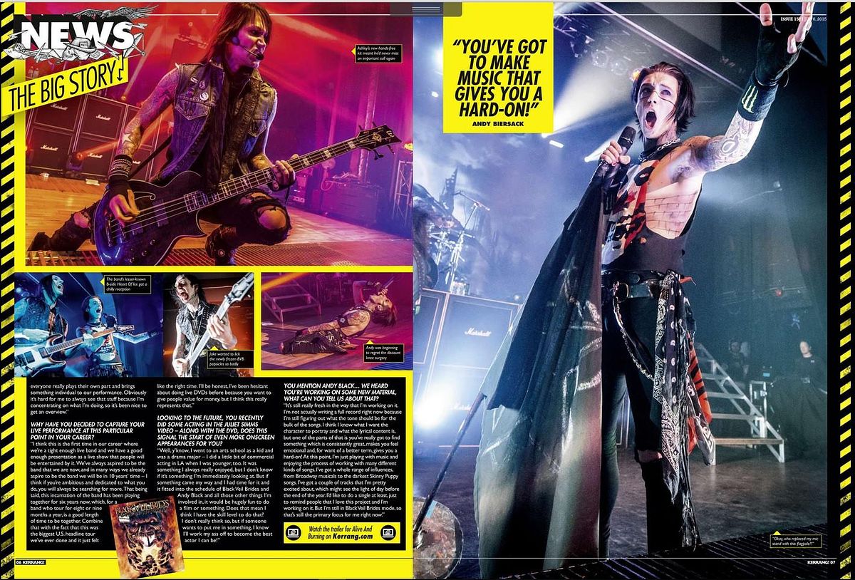 Black Veil Brides - in KERRANG! Magazine - by Igor Rockxposure
