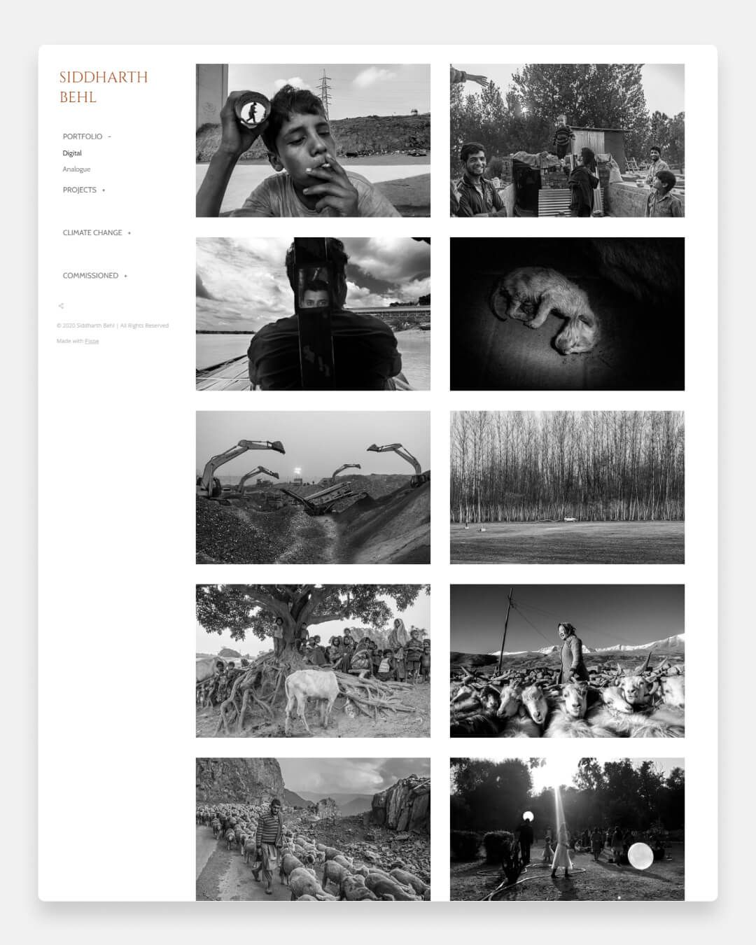 website of Siddharth Behl