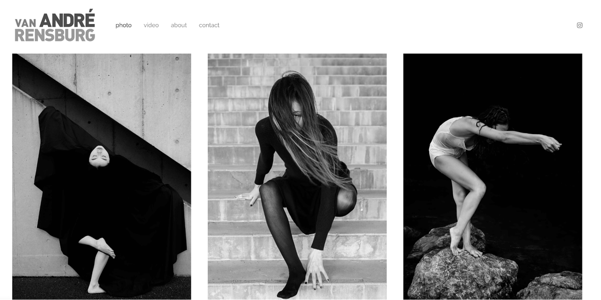 Czarno-białe portfolio fotograficzne Andre Van Rensburg