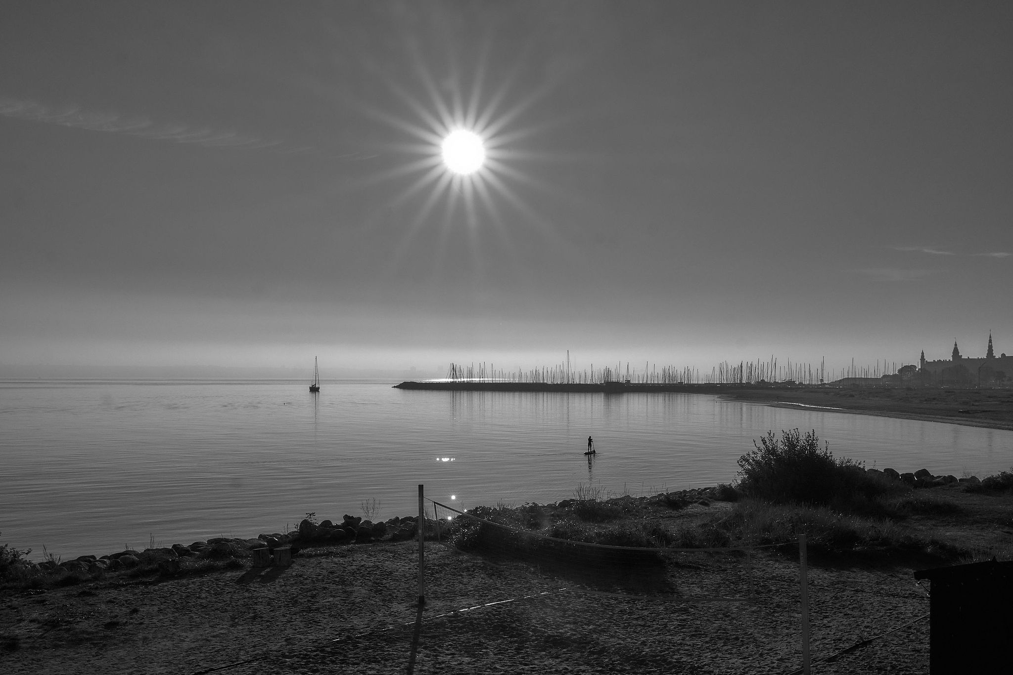 Rising Sun Over the Oresund - Denmark