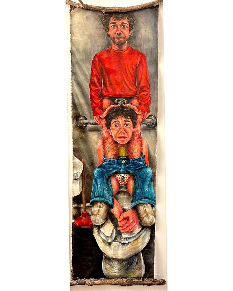 "______ in the gender neutral restroom" 2025