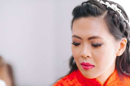 Bride Getting Ready