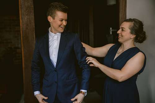 Brides Getting Ready for their Same Sex Wedding