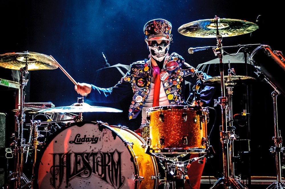 Arejay Hale of Halestorm Drum Perspective - Photography by Igor RockXposure