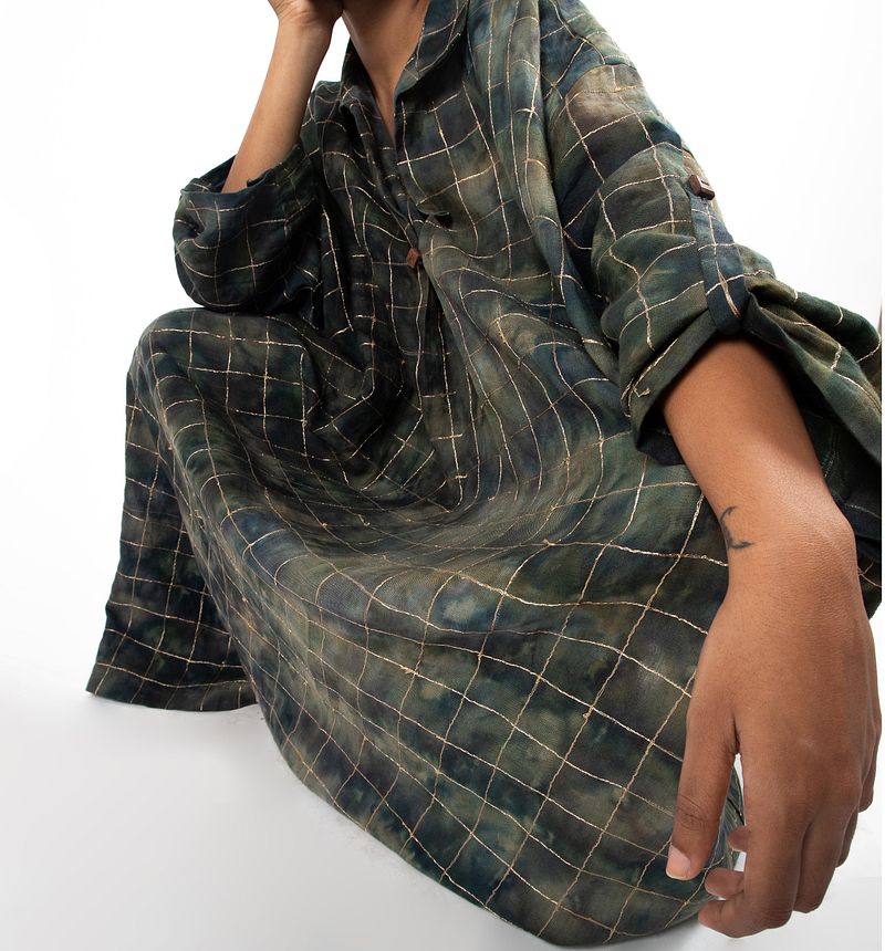 Chequered Choga Dress