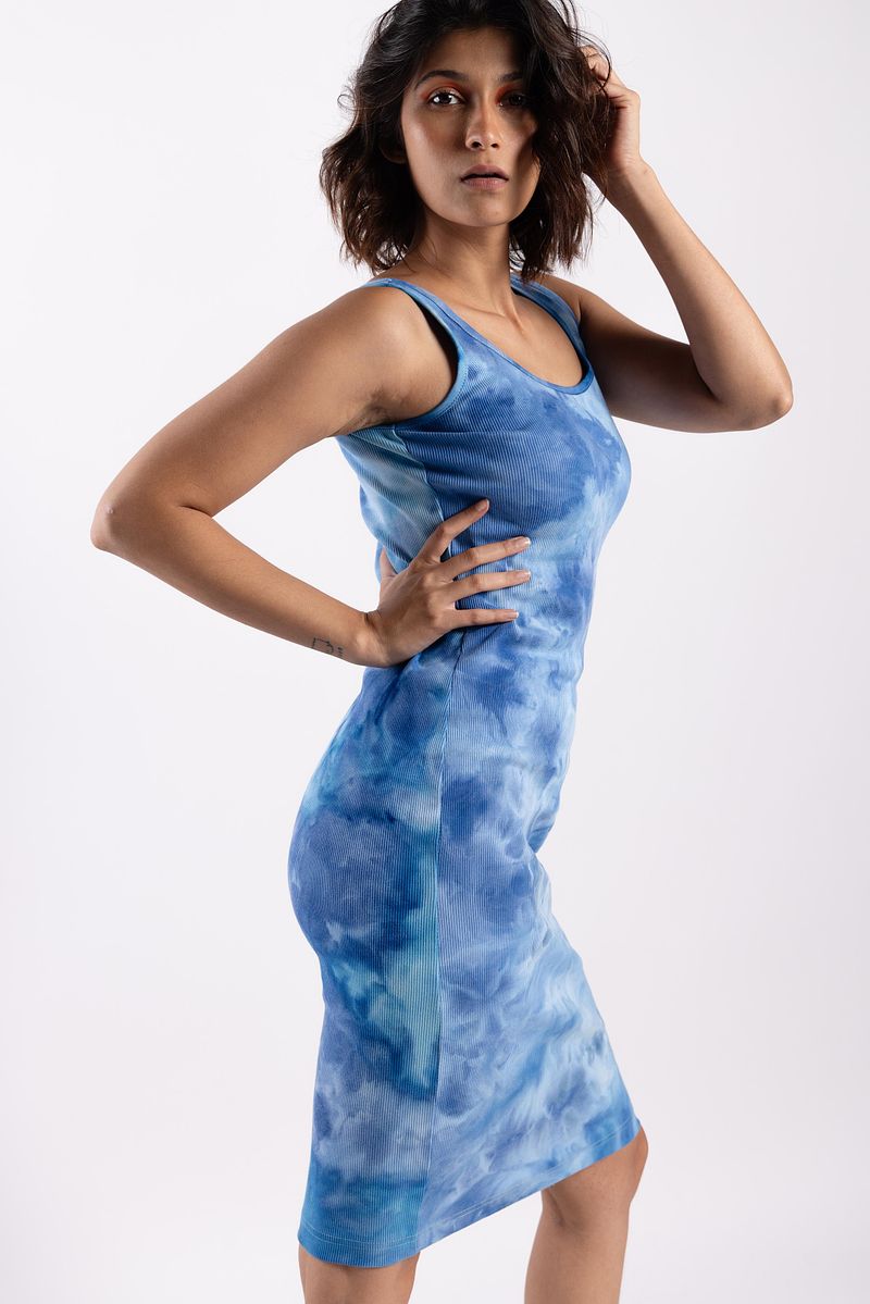 Ribbed Dress Summer Sky (Blue)
