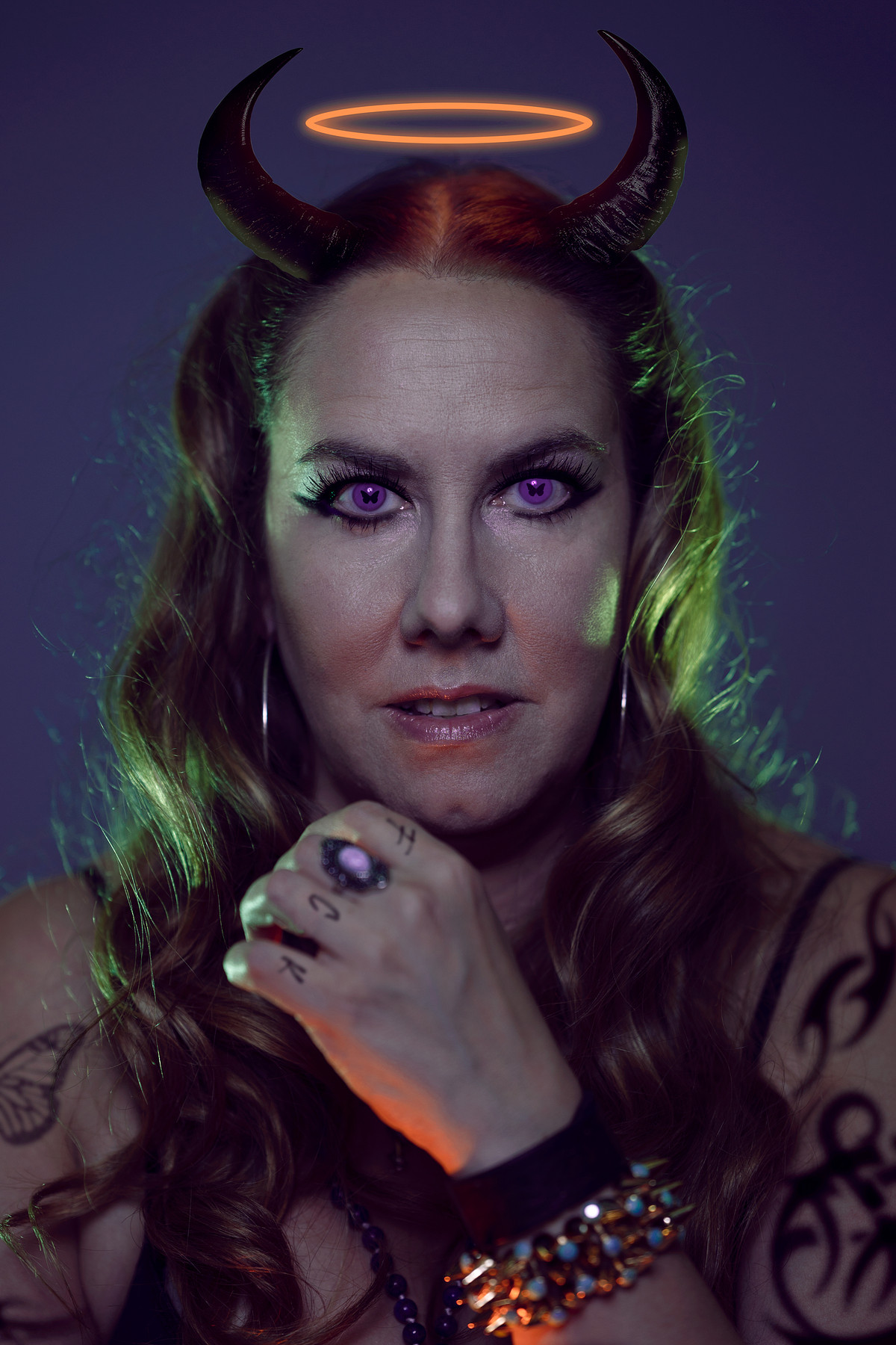 Music-inspired portrait recreating Crazy Town’s “Butterfly” album cover, blending surreal light, symbolism, and bold cinematic style.