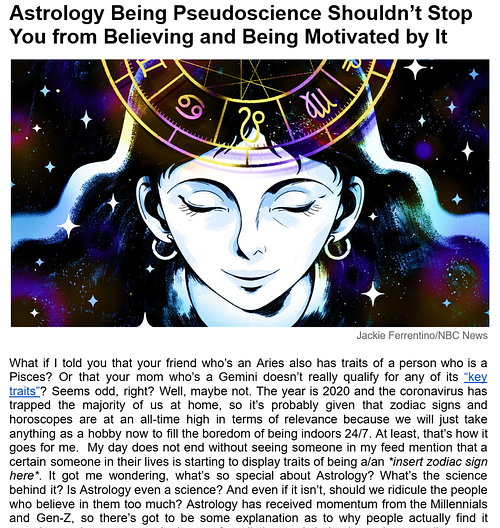 Astrology Being Pseudoscience Shouldn&rsquo;t Stop You from Believing and Being Motivated by It