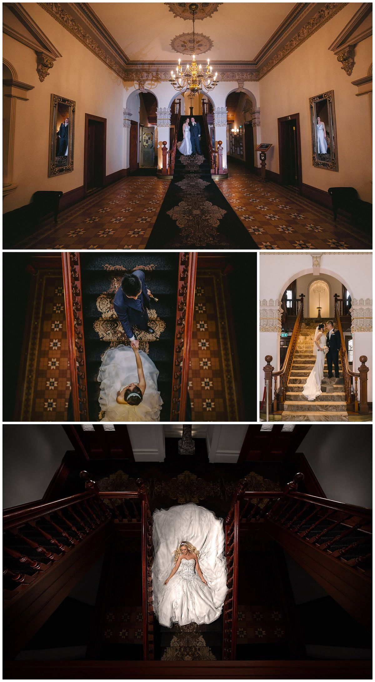 Romantic bridal portraits taken inside Curzon Hall.