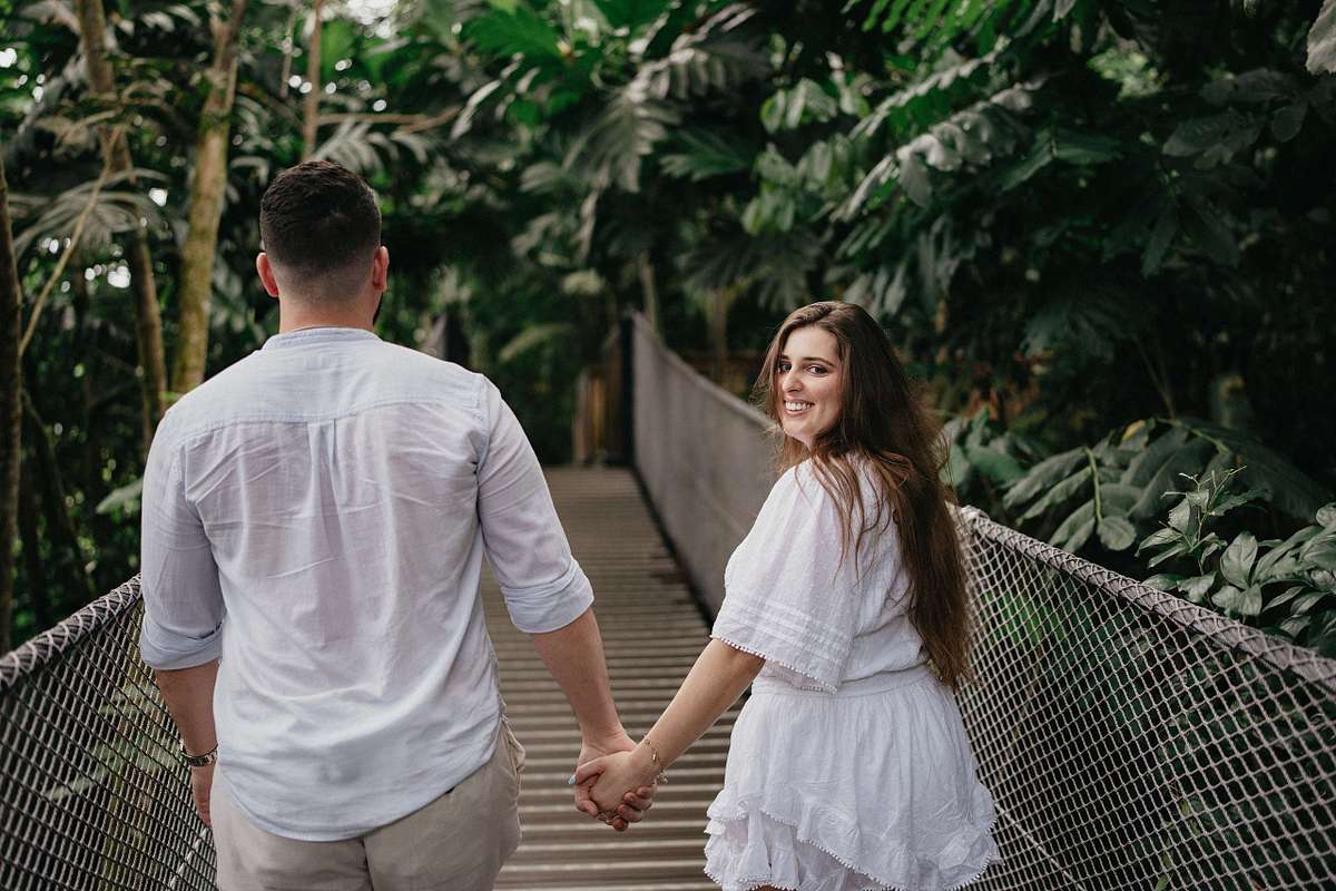 Photographer capturing engagement at Nayara Springs Costa Rica