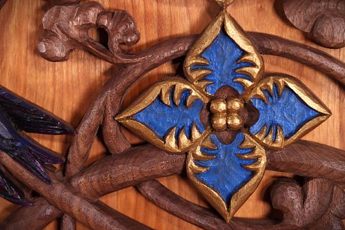 Hand-carved Fringed Gentian flower