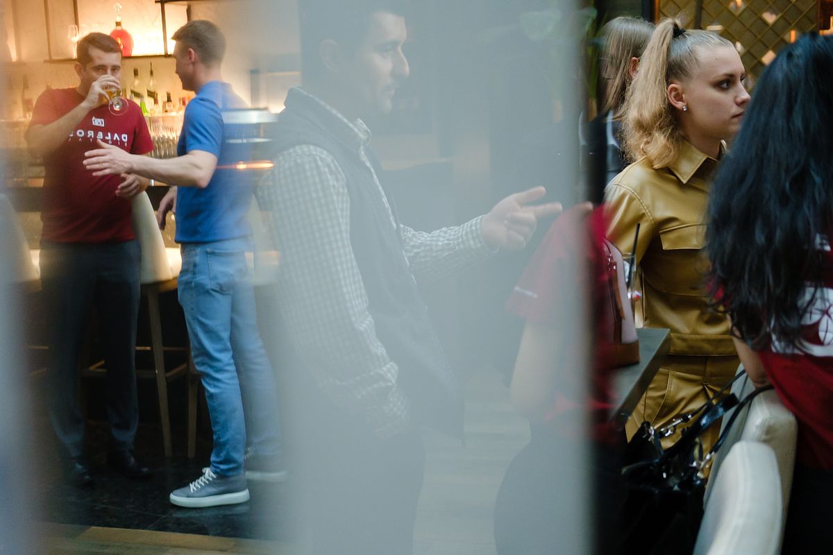guests enjoy drinks at a Vancouver corporate party