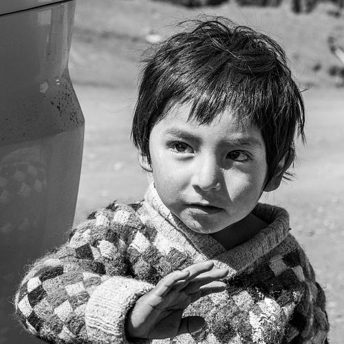 Portrait d'un jeune enfant du Pérou