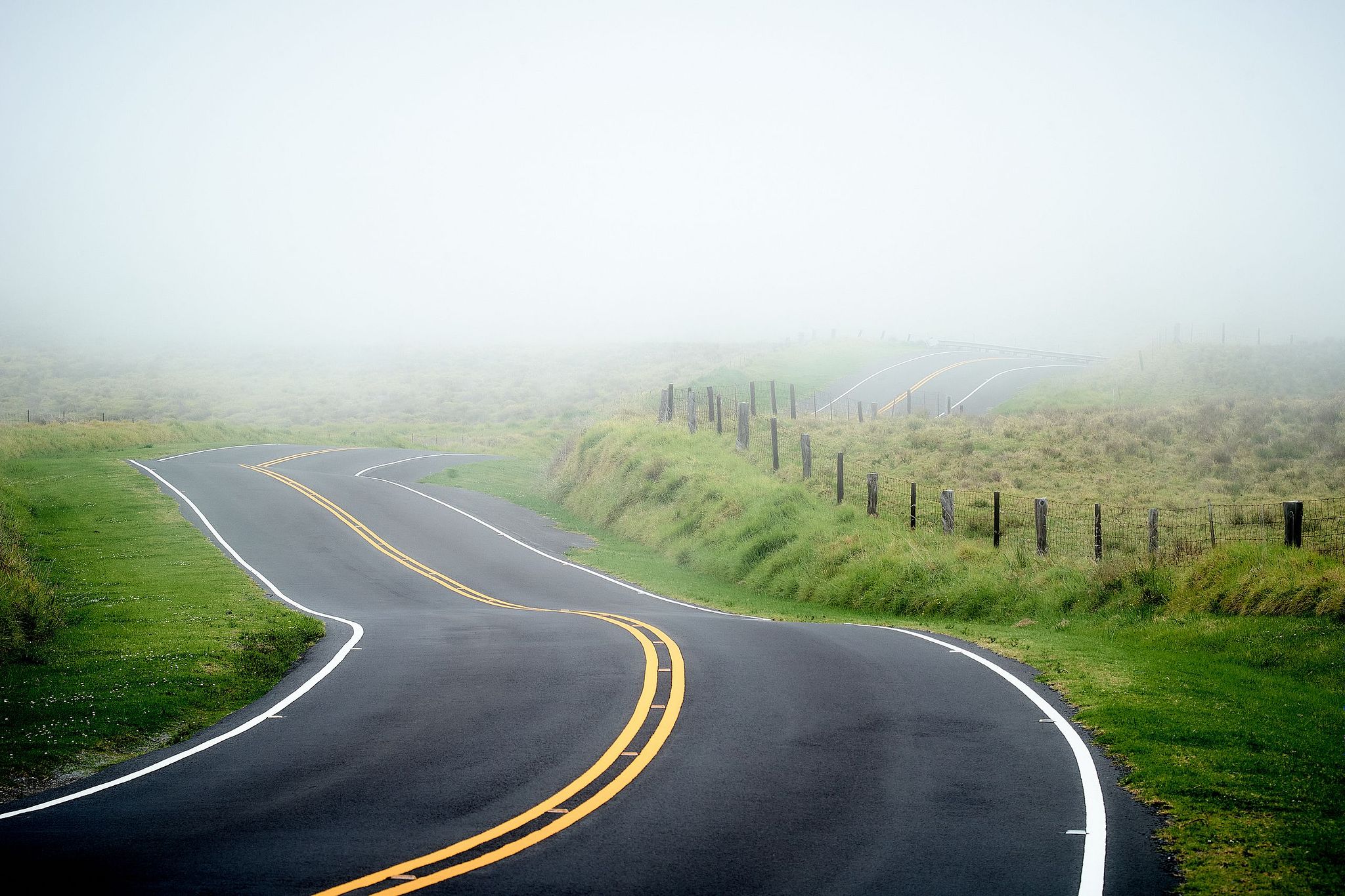 Old Saddle Road in the Fog - Big Island, Hawaii