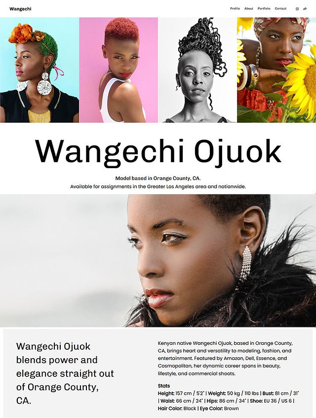 Wangechi Ojuok Portfolio Website Examples