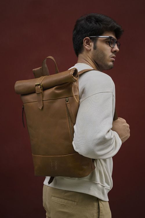 SKINS Koshā : Leather Laptop Backpack