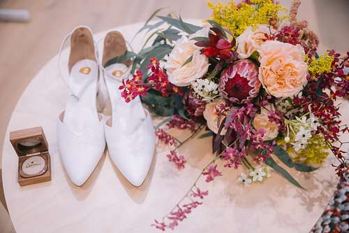 Bride and Groom Getting Ready