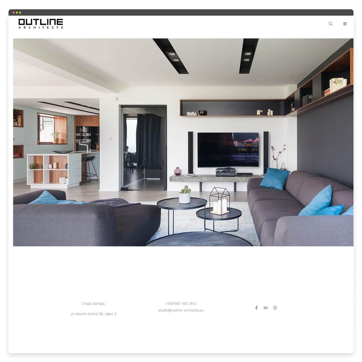 site da Outline Architects