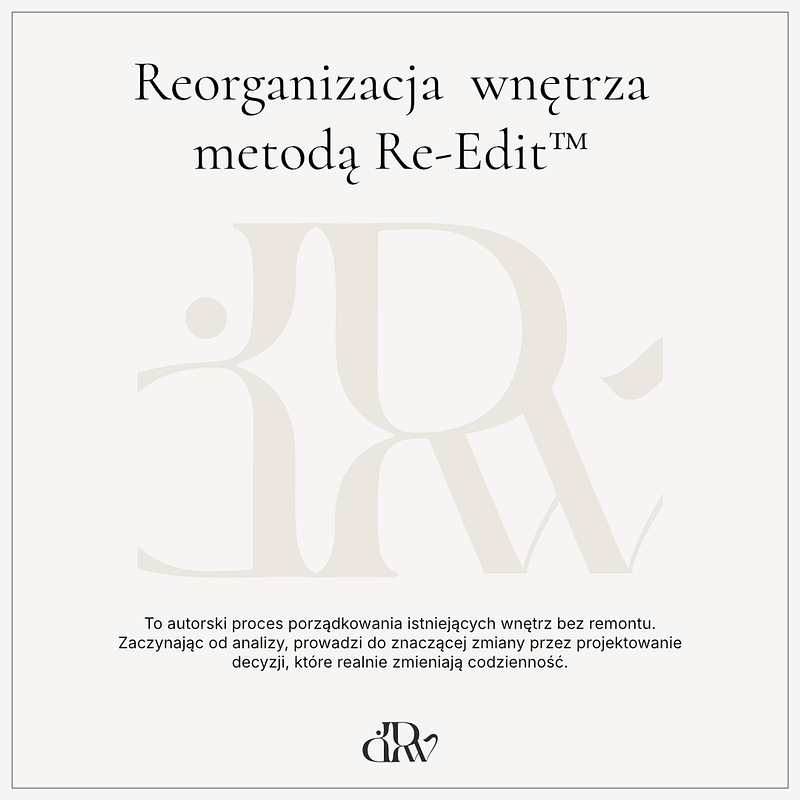 Reorganizacja wnętrza metodą Re-Edit™