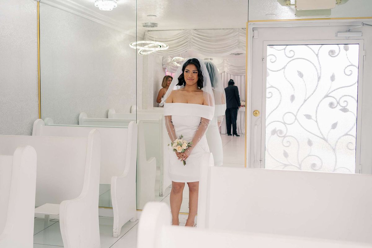 Wedding Ceremony at Little White Chapel, Las Vegas Nevada