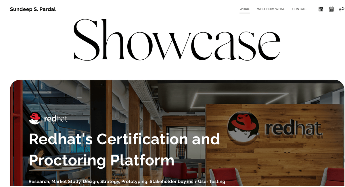 Image of Sundeep Pardal's UX/UI portfolio website