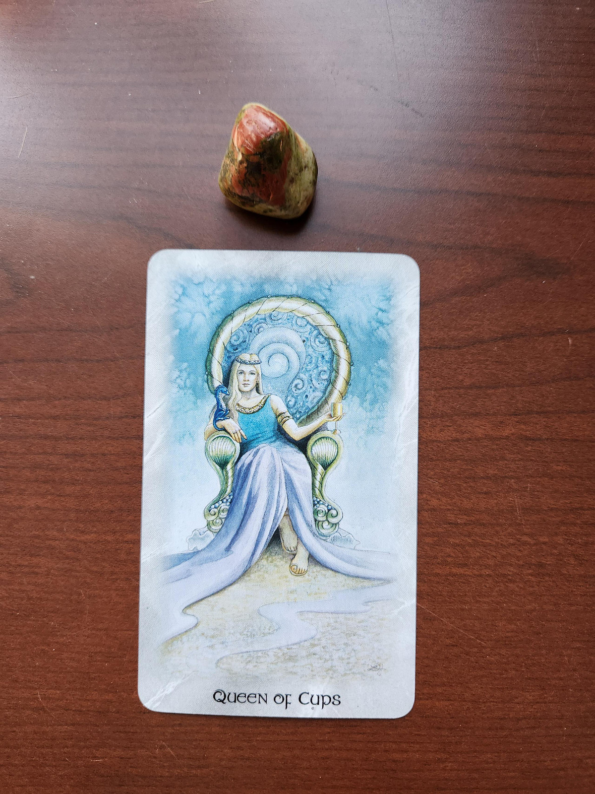 Unakite Stone and Queen of Cups