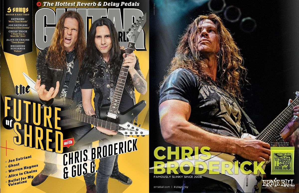 Chris Broderick - Ernie Ball ad in Guitar World Magazine - by Igor Rockxposure