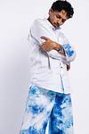 Signature White Premium Cotton Shirt - Summer Sky