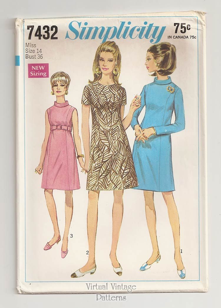 navy blue dress for baby girl 1950s A-line Dress Pattern: Simplicity 4524, Bust 30