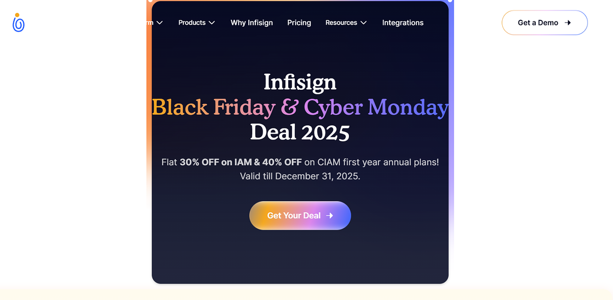 Oferta de Infisign para el Black Friday